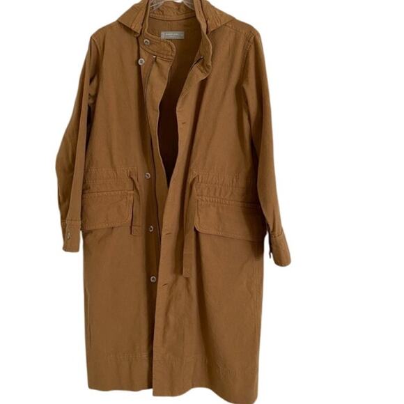 Everlane Canvas Organic Cotton Parka Brown  XS Barn Jacket Anorak - Picture 7 of 10